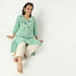 Regular Fit Embroiderd V-Neck Calf Length Kurta