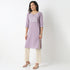 Emebroidered Yoke Kurta-Dobby