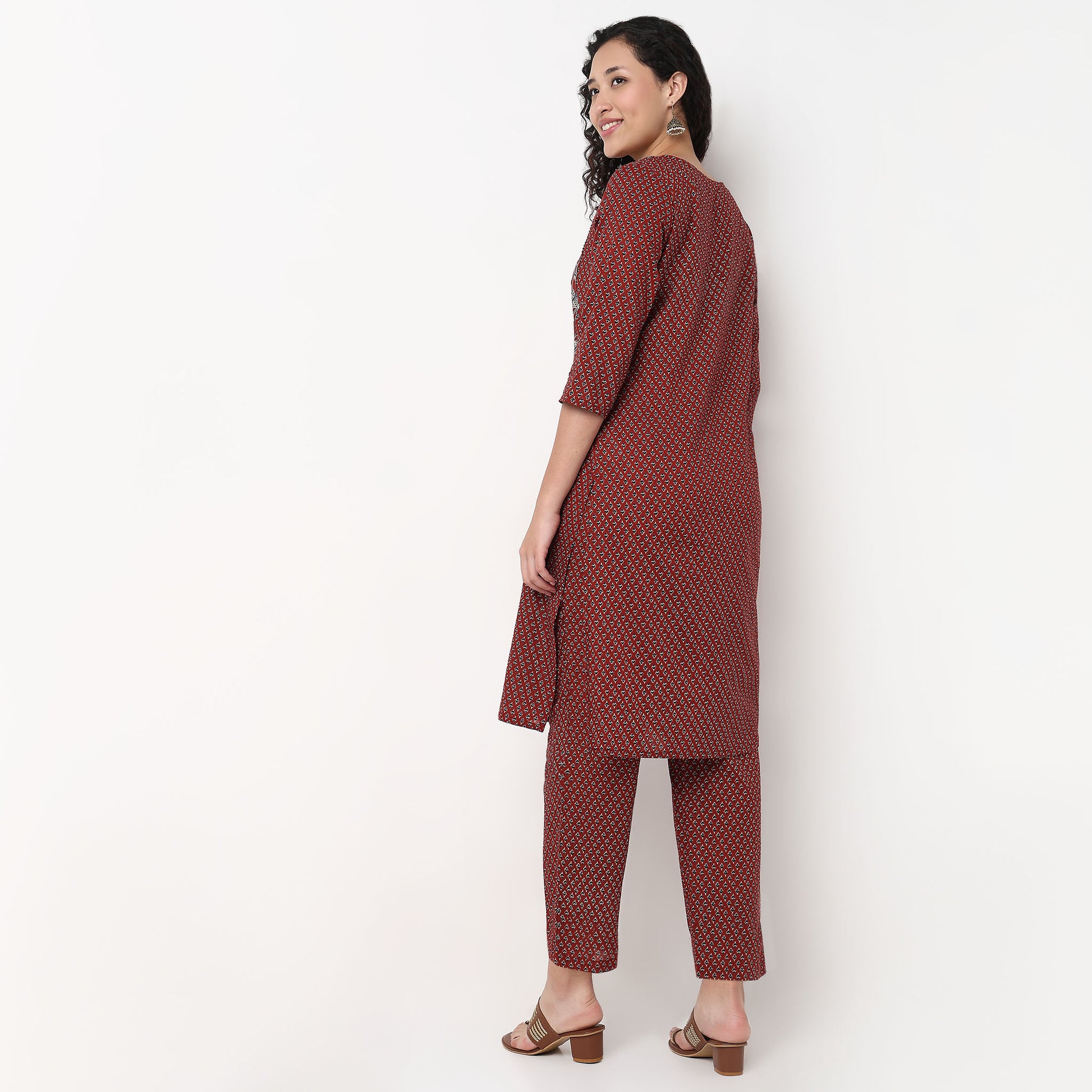 Centre Panel Printed Long Kurta