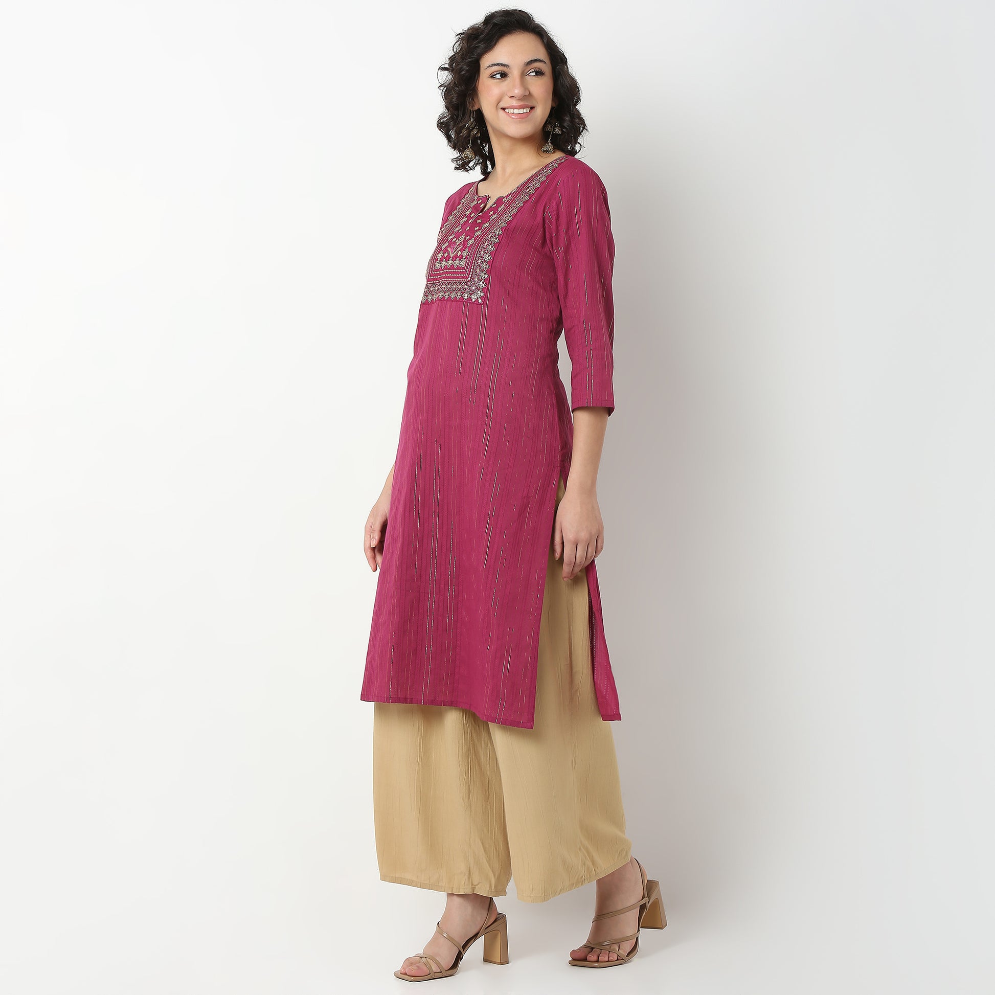 Embroidered Cotton Fabric Kurta