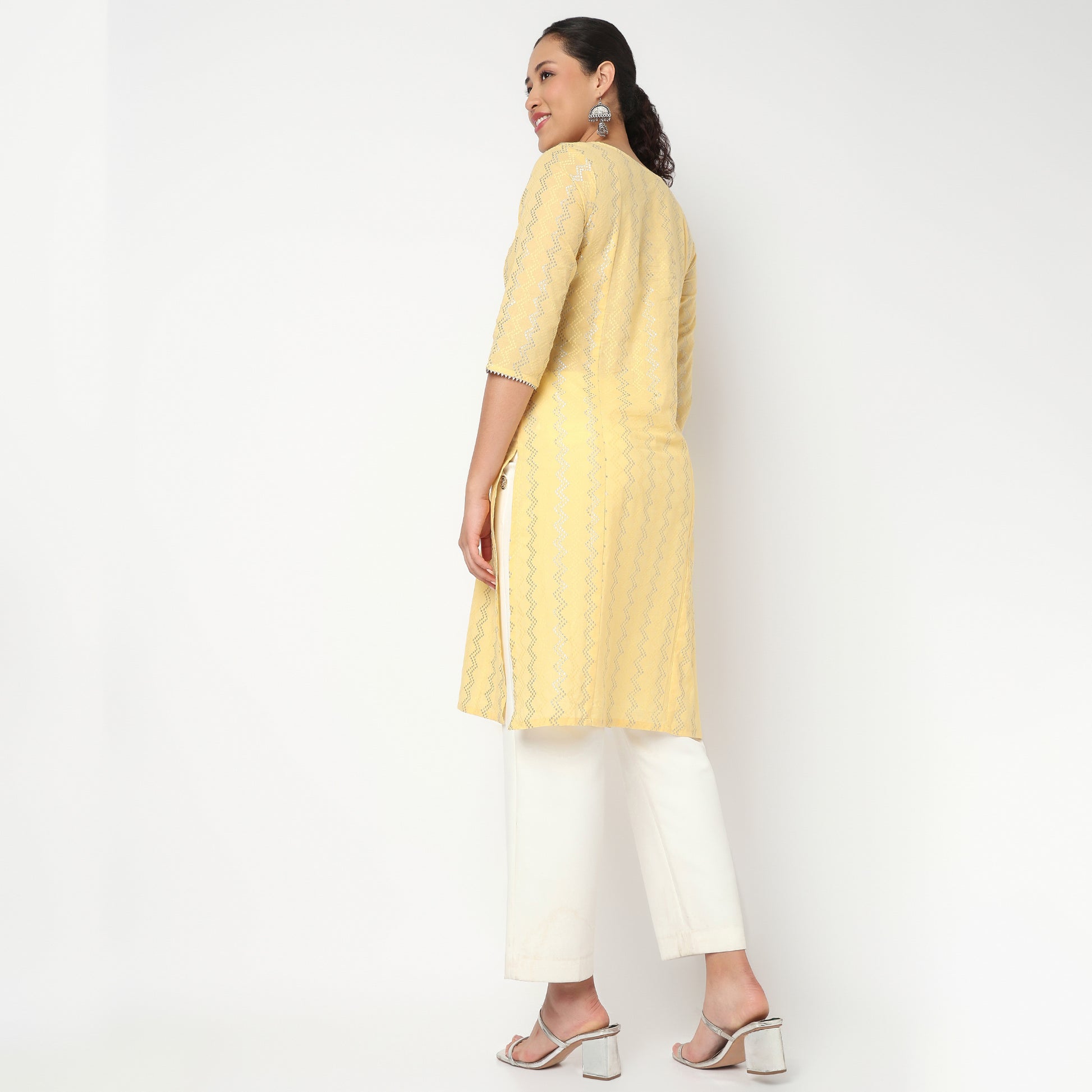 Embroidered Yoke Kurta