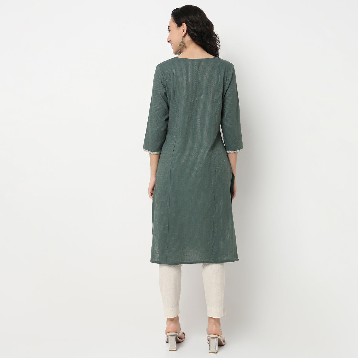 Order Now Women Embroidered Round Neck Straight Fit Ethnic Wear Kurta by Style Union
