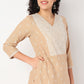 Printed Yoke V-Neck Kurta