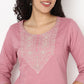 Embroidered Yoke Long Kurta