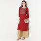 Embroidered Yoke Long Kurta