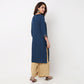 V-Neck With Gusset & Couching Long Kurta