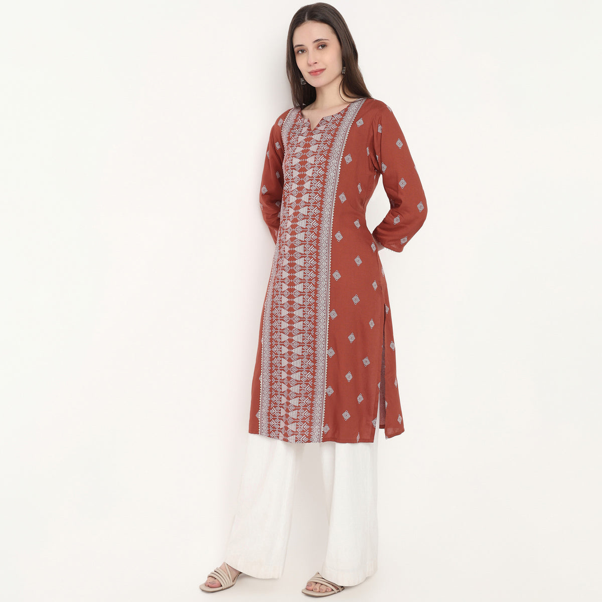 Centre Panel Printed Kurta