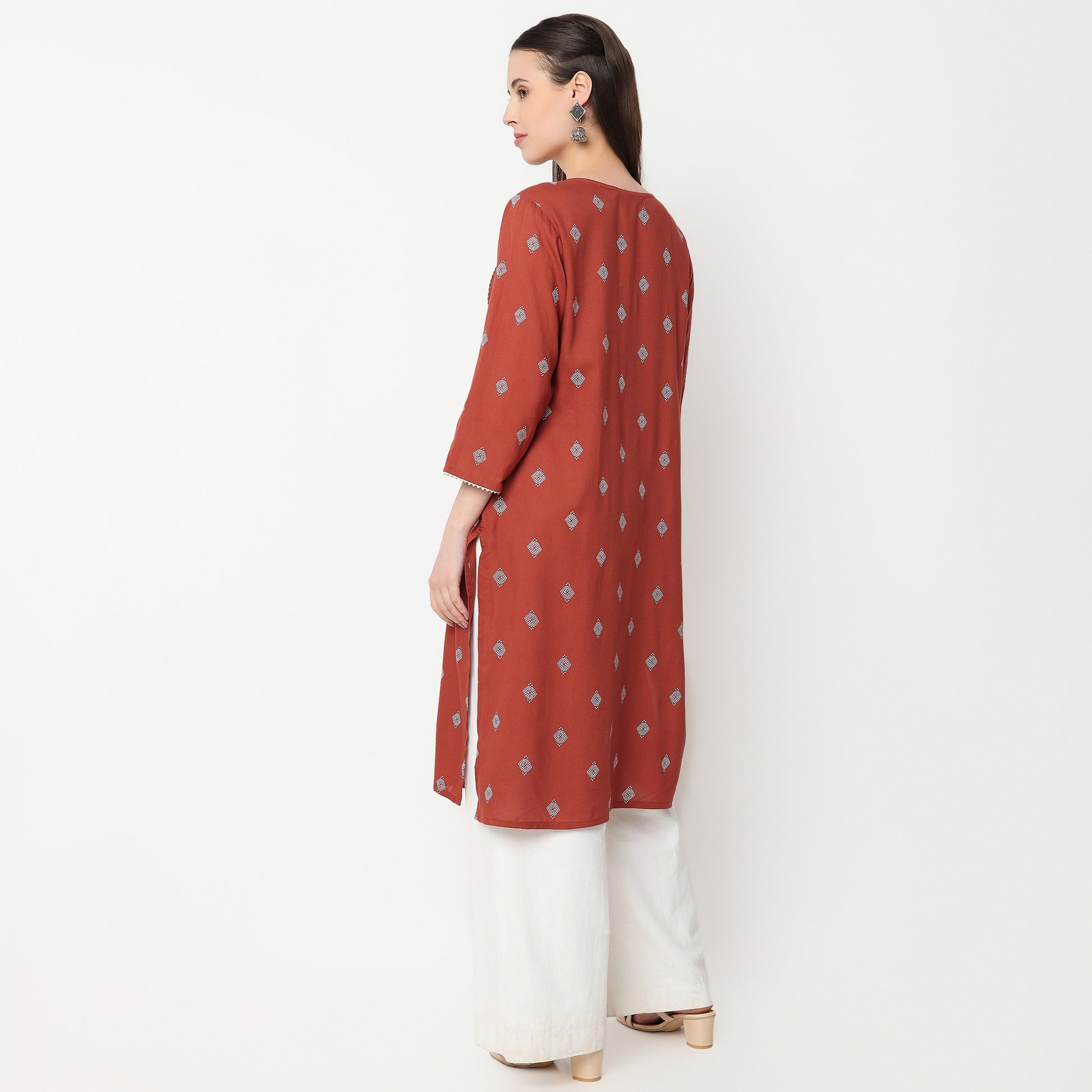 Centre Panel Printed Kurta