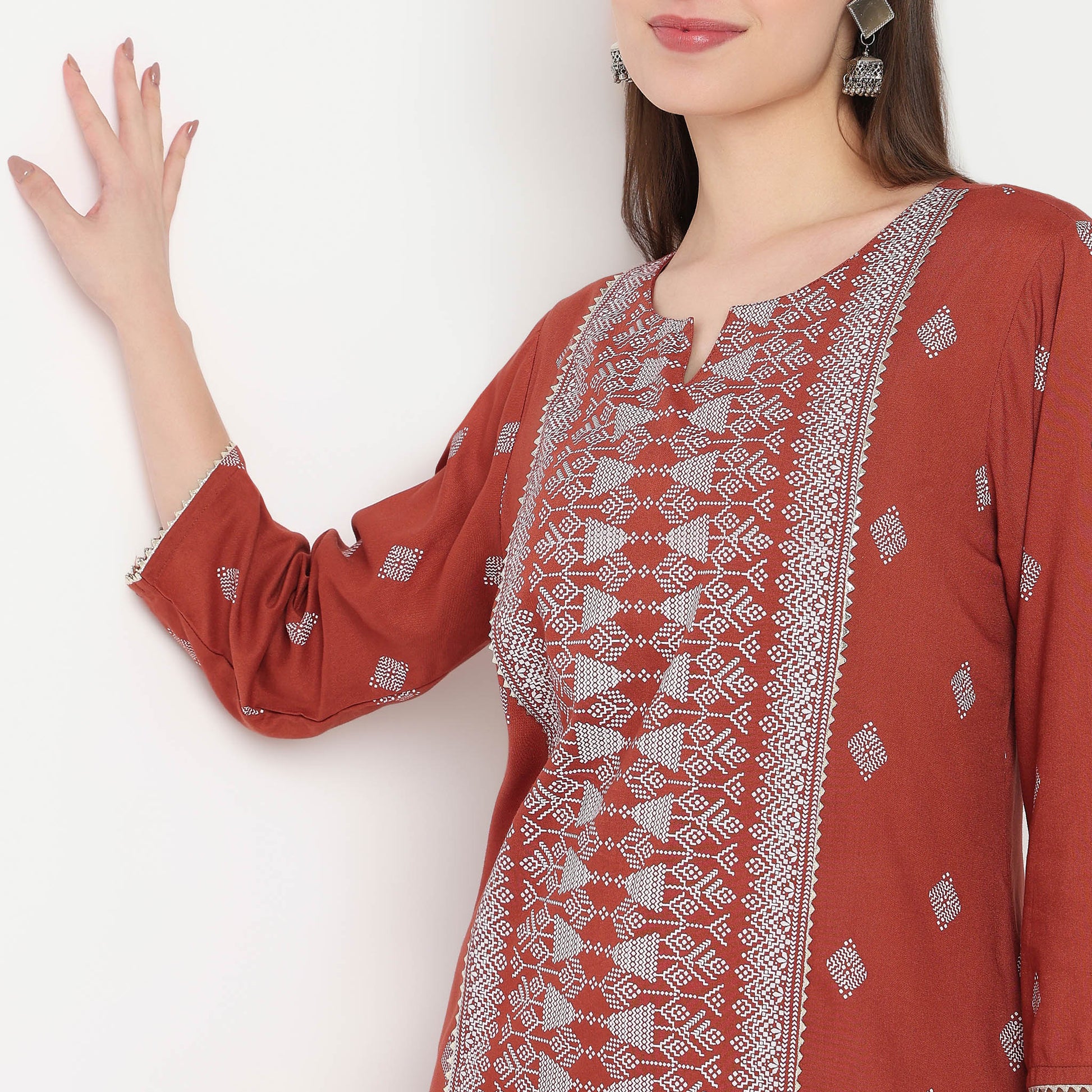Centre Panel Printed Kurta