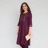 Printed Yoke With Lace Detailing Kurta
