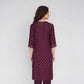 Printed Yoke With Lace Detailing Kurta