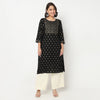 Printed Yoke With Lace Detail Kurta