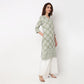 V-Neck Printed Kurta