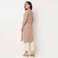 V-Neck Printed Long Kurta