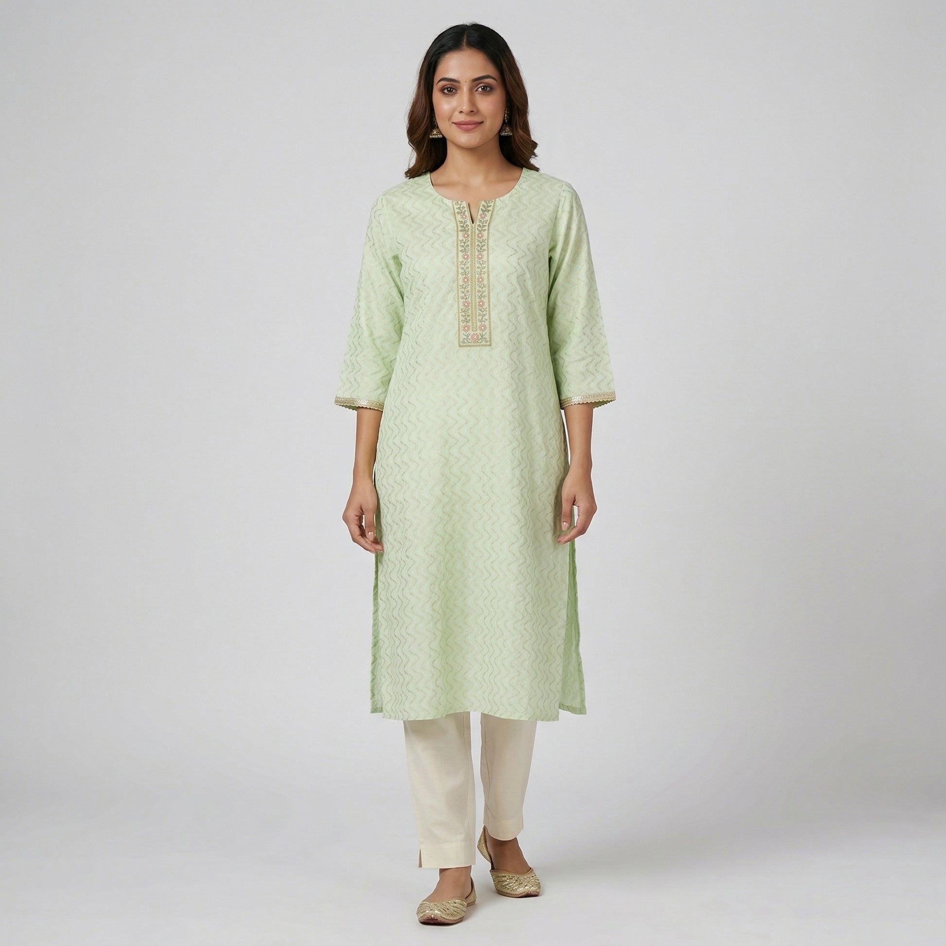 Embroidered Straight Kurta