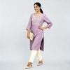 Embroidered Cotton Yoke Kurta