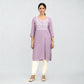 Embroidered Cotton Yoke Kurta