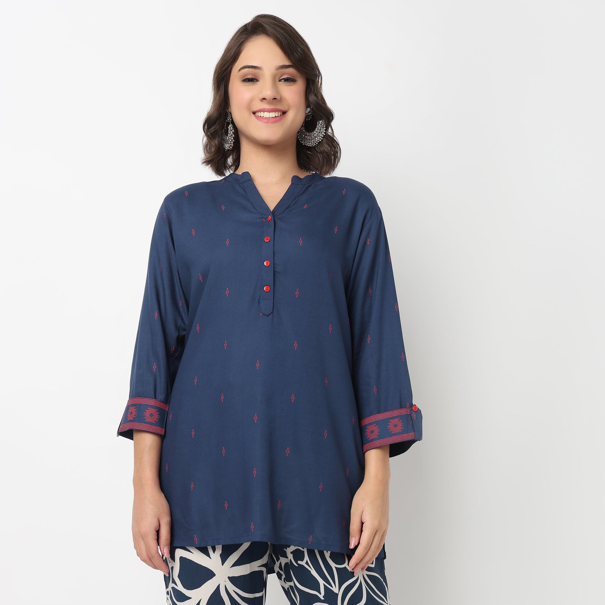 Half Placket Short Kurta