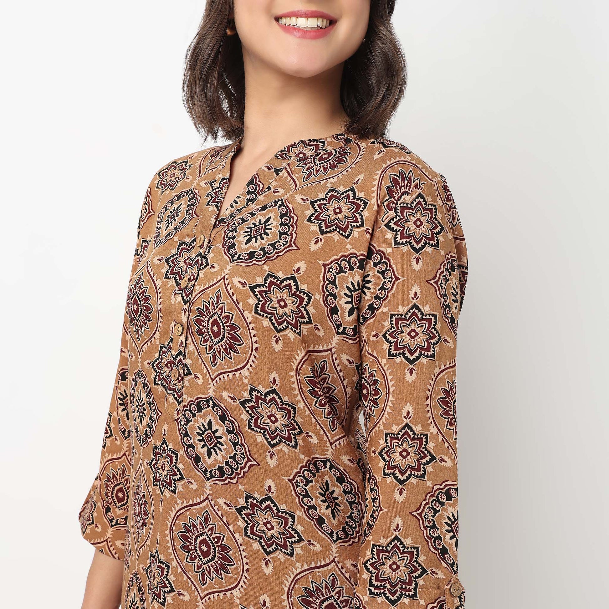 Half Placket Short Kurta