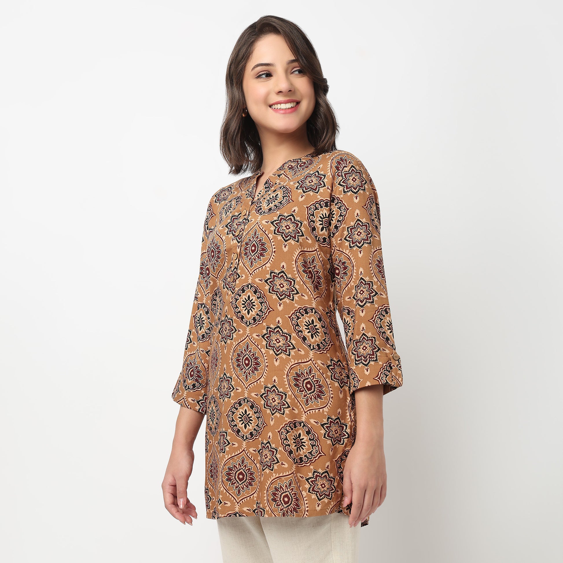 Half Placket Short Kurta