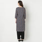 Embroidered V-Neck Long Kurta
