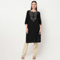 Embroidered Yoke Long Kurta