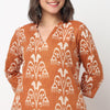 V-Neck Printed Long Kurta