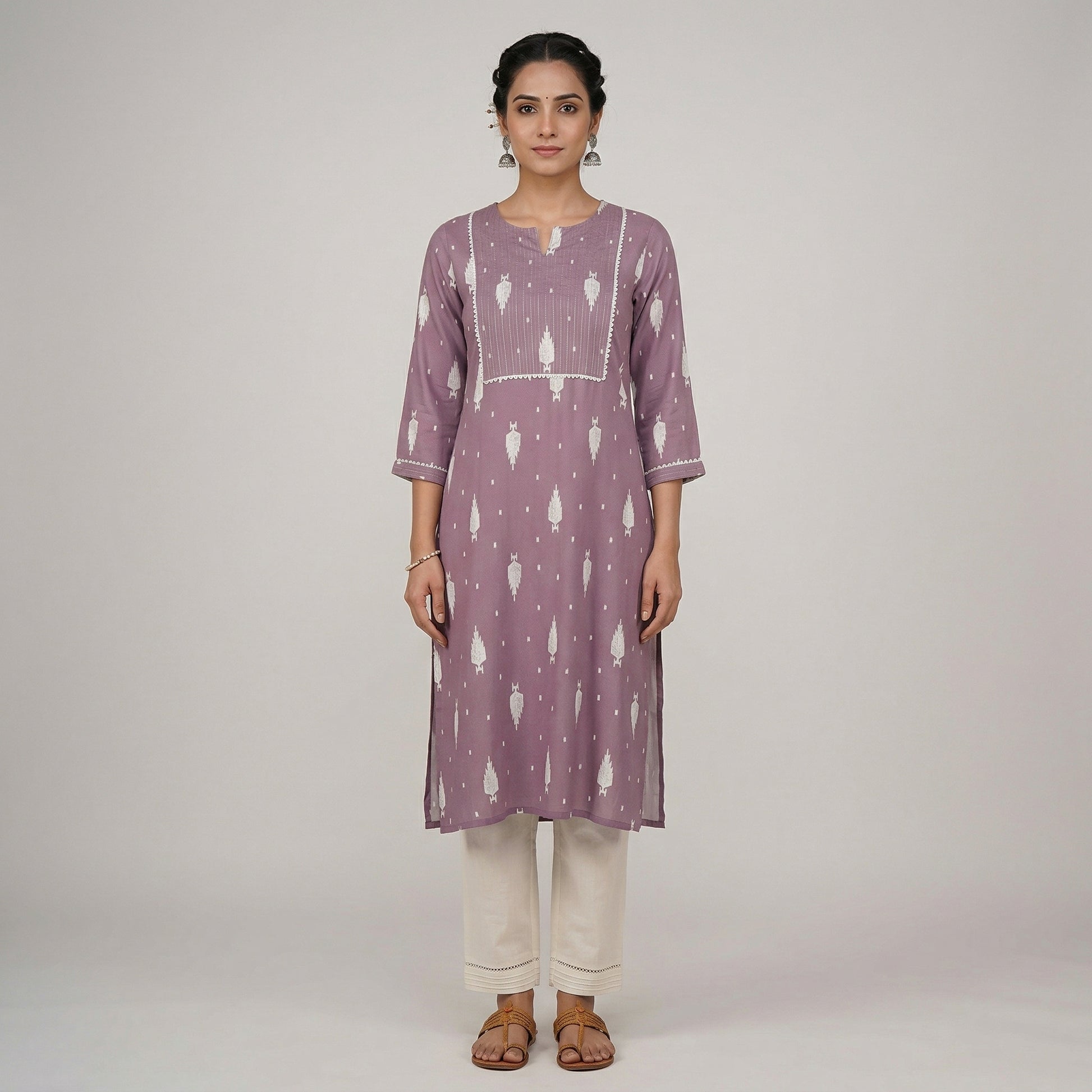 Printed Straight Long Kurta