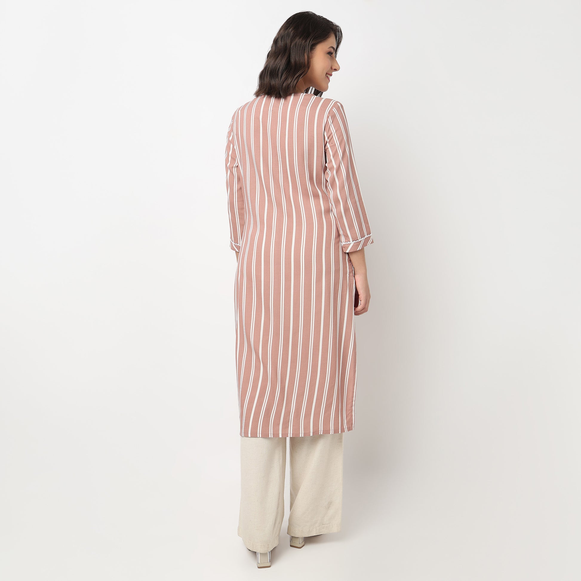 Printed Yoke Long Kurta