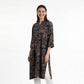 Half Placket Printed Long Kurta