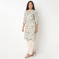 V Neck With Lace Detailing Long Kurta
