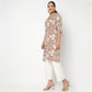 V Neck With Lace Detailing Long Kurta