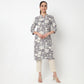 V Neck With Lace Detailing Long Kurta