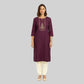 Embroidered Yoke Long Kurta