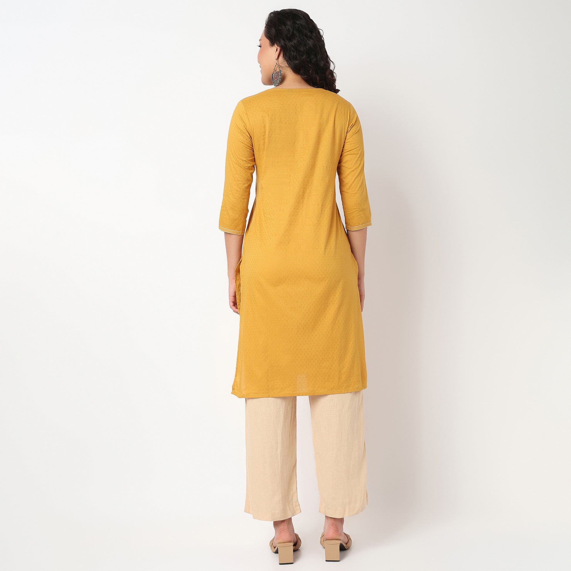 Embroidered Yoke Kurta