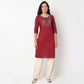 Embroidered Yoke Kurta
