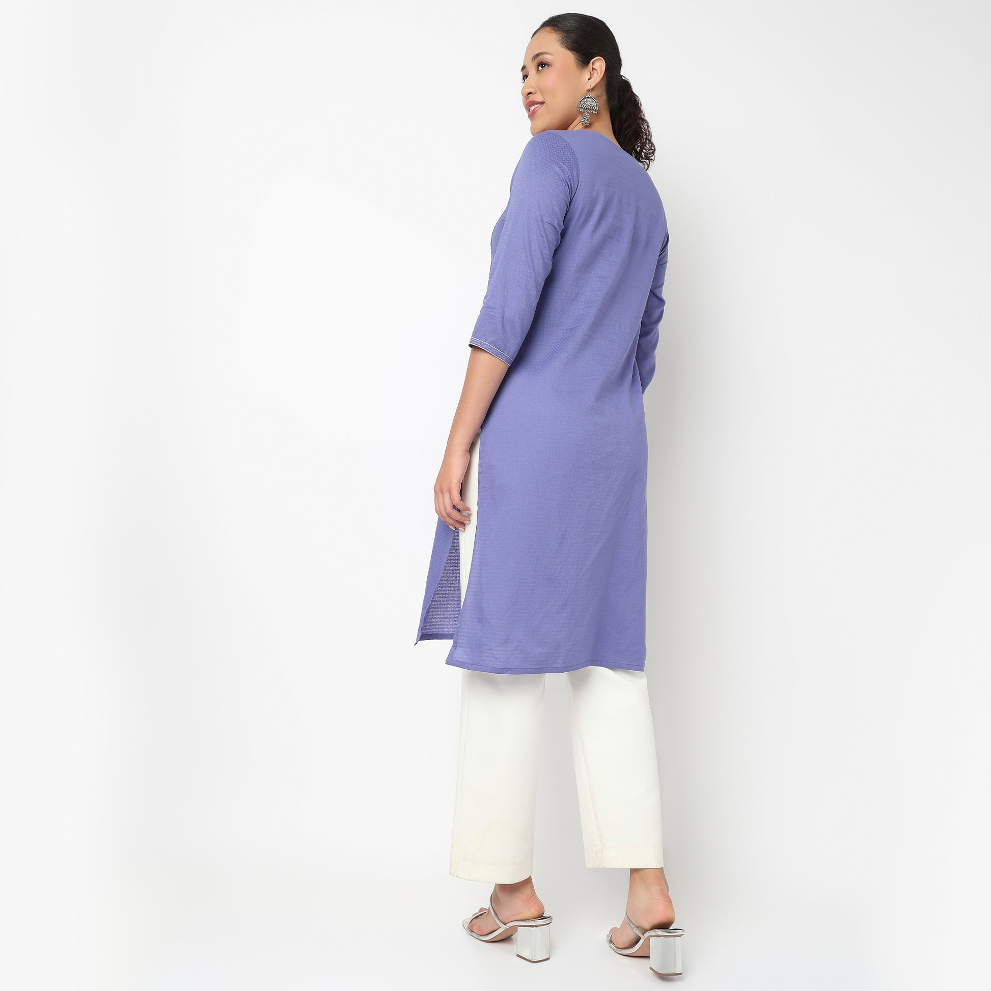 Embroidered Yoke Kurta