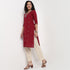 V-Neck With Couching and Gusset Long Kurta