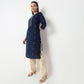 Embroidered Yoke Long Kurta