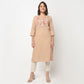V-Neck Embroidered Yoke Kurta