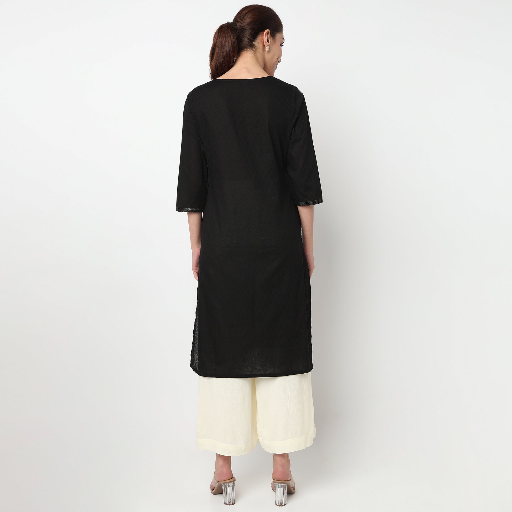 Embroidered Yoke Kurta