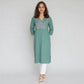 Cotton Solid Three-Fourth Sleeve Kurta