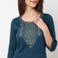 Embroidered Yoke Long Kurta 