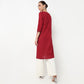 Embroidered Yoke Long Kurta