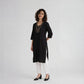 Cotton Solid Three-Fourth Sleeve Kurta