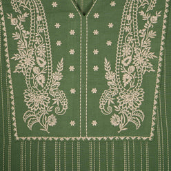 Cotton Embroidered V-Neck Kurta