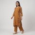 Printed V-Neck Centre Panel Long Kurta