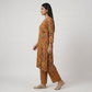 Printed V-Neck Centre Panel Long Kurta