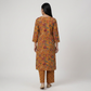 Printed V-Neck Centre Panel Long Kurta
