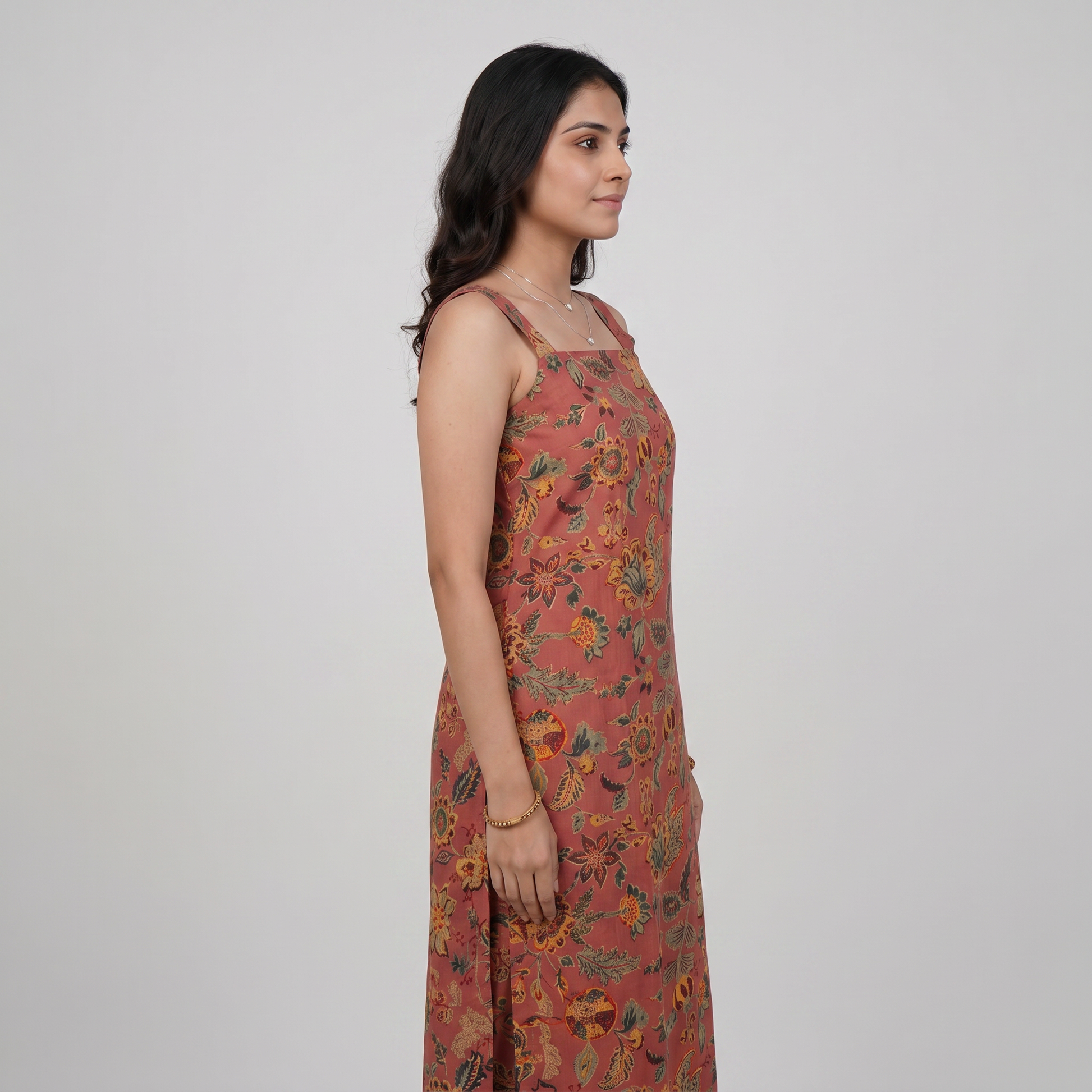 Printed Strappy Long Kurta